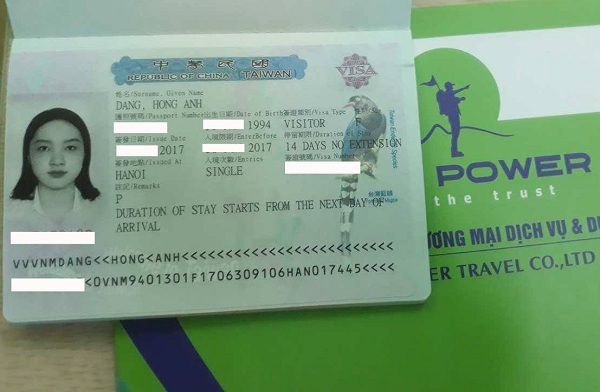 Chúc mừng visa du lịch Đài Loan